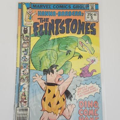 Vintage Flintstones Comic Hanna Barbera Marvel Comics Group Issue 5 35 Cent Dino Come Home