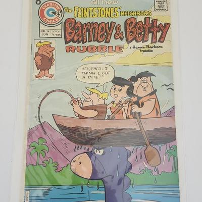 Vintage Barney & Betty Rubble Comic Charlton Comics No 14 June 1975 Hanna Barbera Flintstones