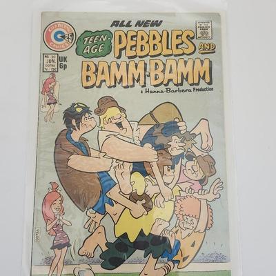 Teen-Age Pebbles and Bamm-Bamm Charlton Comics No 20 June 1974 Hanna-Barbera Vintage Comic