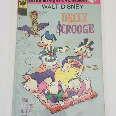 Walt Disney Uncle Scrooge Comic Book Rug Riders in the Sky Whitman 25 Cent Cover Vintage