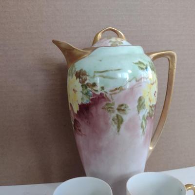 Thomas Sevres Bavaria Chocolate Pot with Two Cups