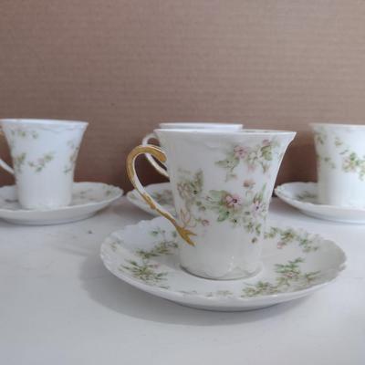 Haviland France Tea Cups with Saucers- Four Sets
