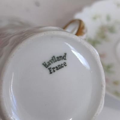 Haviland France Tea Cups with Saucers- Four Sets