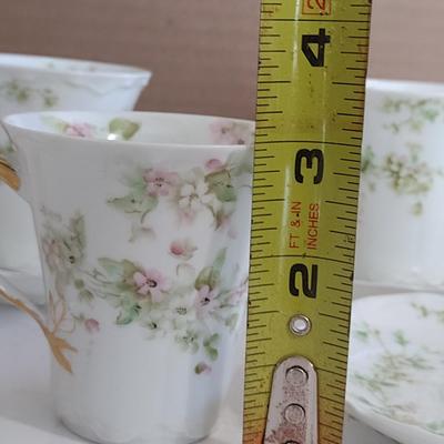 Haviland France Tea Cups with Saucers- Four Sets