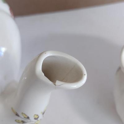 Spode Copeland Teapot, Cream Pitcher, and Covered Sugar Bowl