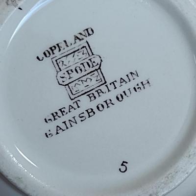 Spode Copeland Teapot, Cream Pitcher, and Covered Sugar Bowl