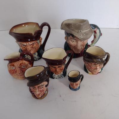 Collection of Royal Doulton Toby Mugs- Assorted Sizes- Seven Pieces