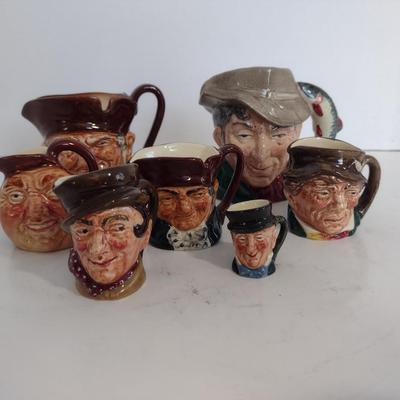 Collection of Royal Doulton Toby Mugs- Assorted Sizes- Seven Pieces