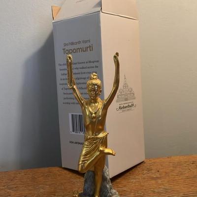 BAPS Official Shri Nilkanth Varni Tapomurti Statue - 6" Gold Murti in Original Box - Akshardham