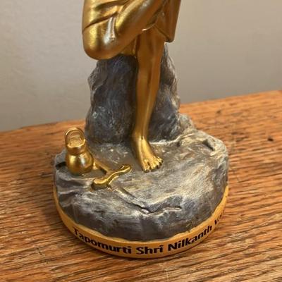 BAPS Official Shri Nilkanth Varni Tapomurti Statue - 6" Gold Murti in Original Box - Akshardham