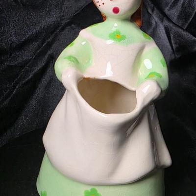 Vintage Sally Brayton Laguna Pottery “Freckle Face Girl” Planter – 1950s California Art Pottery