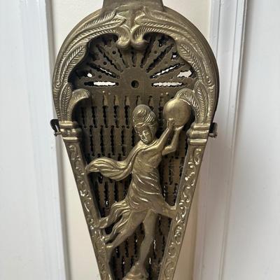 Vintage Brass Fireplace Fan Screen
