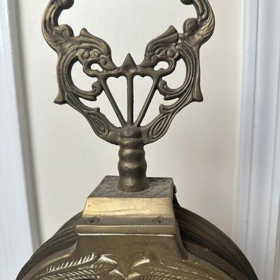 Vintage Brass Fireplace Fan Screen