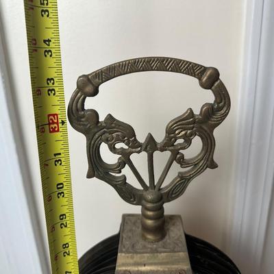 Vintage Brass Fireplace Fan Screen