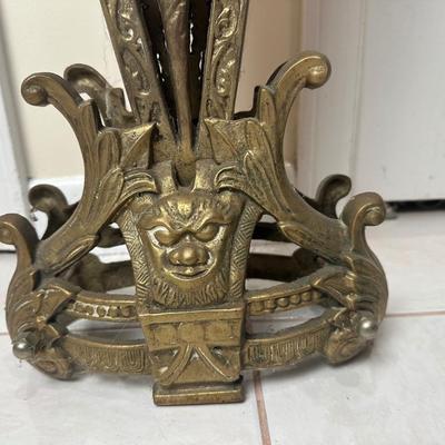 Vintage Brass Fireplace Fan Screen