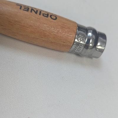 No. 06 Opinel Marque Deposee Folding Knives With Beechwood Handles- Six Pieces (#1)