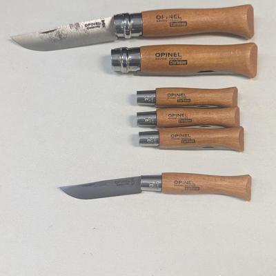 No. 5 & No. 9 Opinel Marque Deposee Folding Knives With Beechwood Handles #2