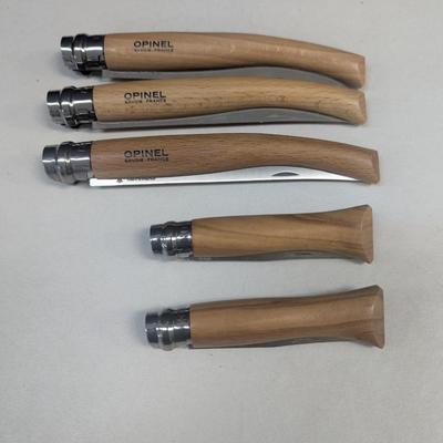 Eff 12 & No. 6 Opinel Marque Deposee Folding Knives With Beechwood Handles #4