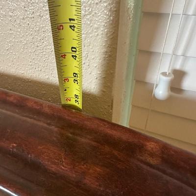 Vintage Tufted Settee / Loveseat with Carved Wood Arms