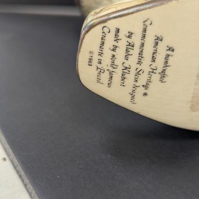 Jessie James Beer Stein & Vintage Handmade Wood Copper Banded Lidded Beer Barrel Style Stein