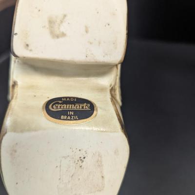 Jessie James Beer Stein & Vintage Handmade Wood Copper Banded Lidded Beer Barrel Style Stein