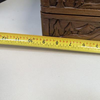 Asian Chinese Hand Carved Nesting Jewelry Chests