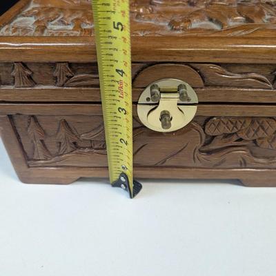 Asian Chinese Hand Carved Nesting Jewelry Chests