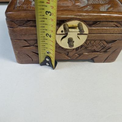 Asian Chinese Hand Carved Nesting Jewelry Chests