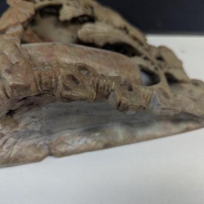 Antique Chinese Hand Carved Soapstone Statue