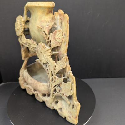 Antique Chinese Hand Carved Soapstone Statue