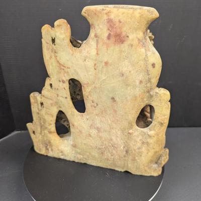 Antique Chinese Hand Carved Soapstone Statue