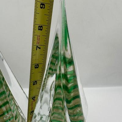 Pair of Murano Art Glass Tree Sculptures