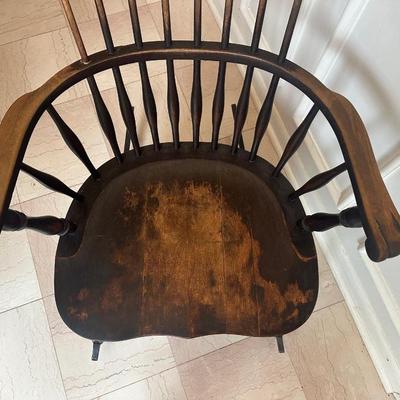 Windsor-Style Wooden Rocking Chair