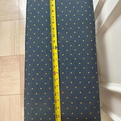 Upholstered Bench with Wrought Iron Scroll Base