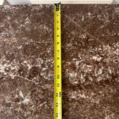 Antique Marble-Top Parlor Table on Casters