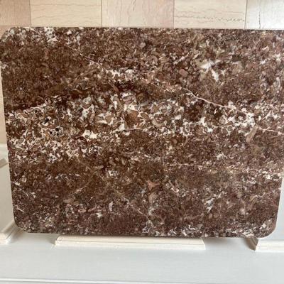 Antique Marble-Top Parlor Table on Casters