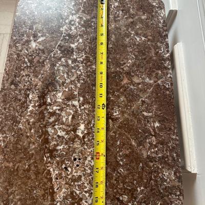 Antique Marble-Top Parlor Table on Casters