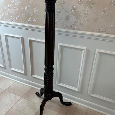 Vintage Turned Wood Pedestal Stand