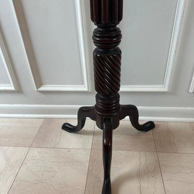 Vintage Turned Wood Pedestal Stand