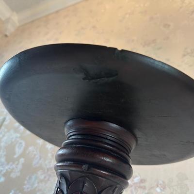 Vintage Turned Wood Pedestal Stand