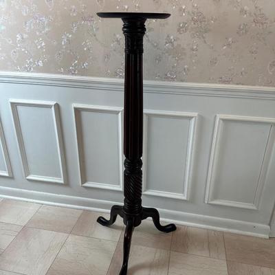 Vintage Turned Wood Pedestal Stand
