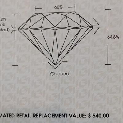 IGI CERTIFIED NATURAL DIAMOND .52ct