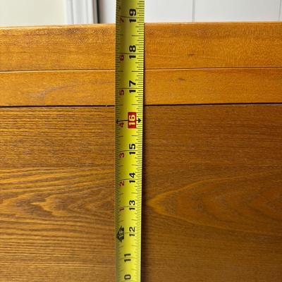 Wooden Tool Chest with Lift-Top Lid