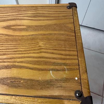 Wooden Tool Chest with Lift-Top Lid