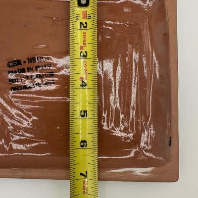 Vintage Hand Crafted & Painted Italian Artisan Heavy Clay Cute Bunny Wall Hanging Plaque