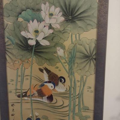 Vintage Asian Theme Fabric Wall Decor Choice A