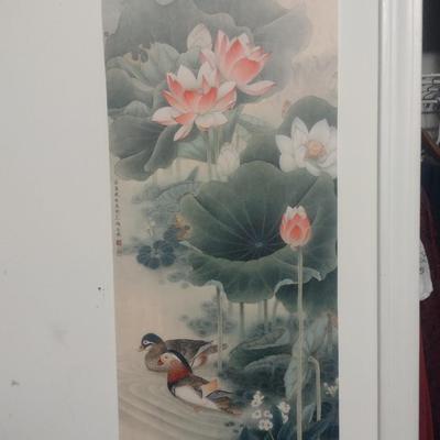 Vintage Asian Theme Fabric Wall Decor Choice B