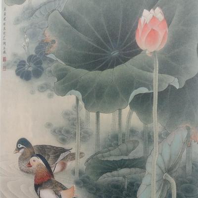 Vintage Asian Theme Fabric Wall Decor Choice B