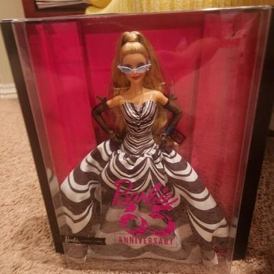 2023 65th Anniversary Black and White Striped Dress Barbie