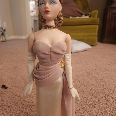 Gene Marshall Beige and White Dress